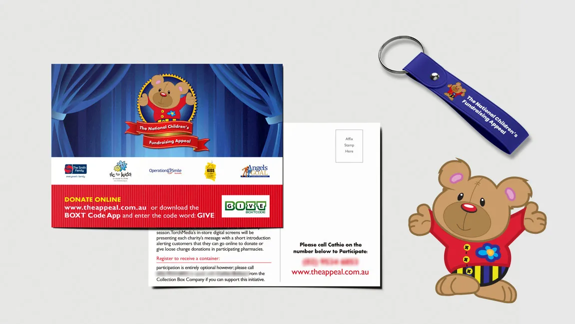 national childrens fundraising appeal post cards
